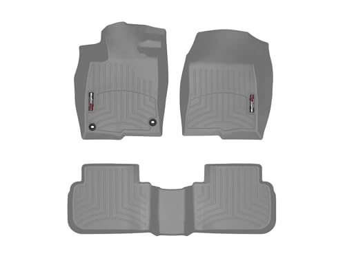 WeatherTech Custom Fit FloorLiners for Integra, Civic Si, Civic Type R, Civic, Integra Type S - 1st & 2nd Row (461692-1-2), Grey
