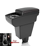 DUYHGCTE for Renault Logan 2 Armrest Box for Dacia Logan 2 Dokker for Renault Sandero 2 Car Armrest Storage Box Interior Retrofit Accessories with USB(B1 Red line 6 USB)