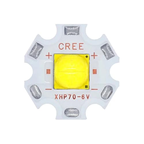 PLPGLZDADM 1pcs CREE 18W 30W Flashlight Lamp Beads XHP50.2 XHP70.2 LED Diodes DC6V DC12V Generation White 6500K 20mm Copper PCB DIY(30W 12V XHP70.2)
