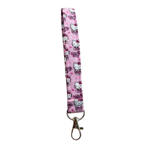 Hello Cute Kitty Wristlet Keychain
