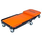 Pro-Lift Foldable Z Creeper - 2-in-1 Rolling Folding Car Creeper & Seat - 40" Adjustable Roller Garage Chair Lay Down or Sit, 450 LBS Capacity Under Car Roller Creeper with 6 Swivel Casters