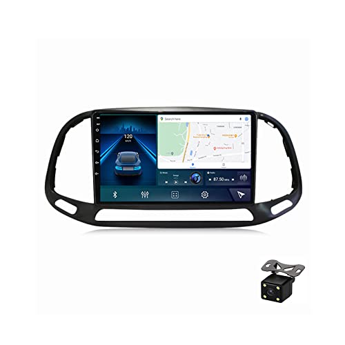 Car Stereo 9 Inch Touchscreen GPS Navigation Unit, for Fiat Doblo 2015-2019 Car MP5 Player with Backup Camera Support Carplay/Auto/SWC/Mirrorlink/1080P Video/DSP/RDS/FM Car Radio,M300s 3g+32g