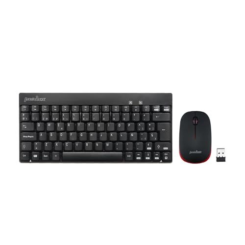 Perixx PERIDUO-712B ES Wireless Keyboard and Mouse Combo - Black - Español QWERTY