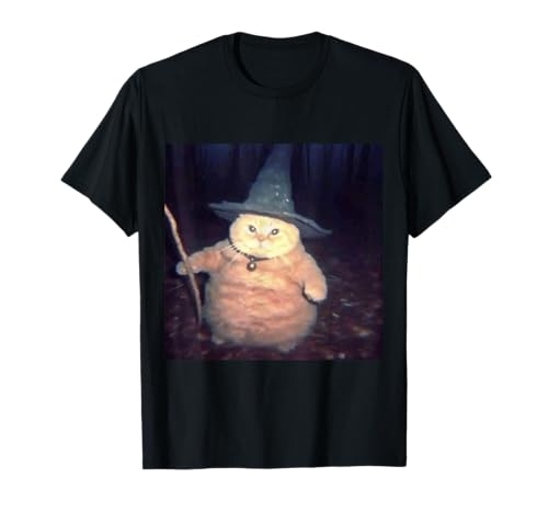 Wizard Cat Weird Funny Halloween Cat Meme T-Shirt