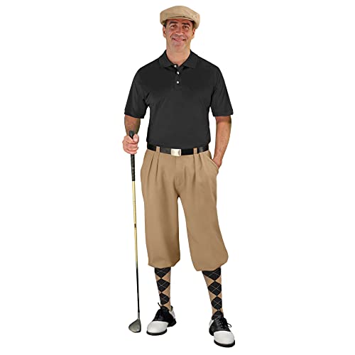 Golf Knickers Start-in-Style Traditional (Plus Fours) Outfit for Men - Khaki - Size 34