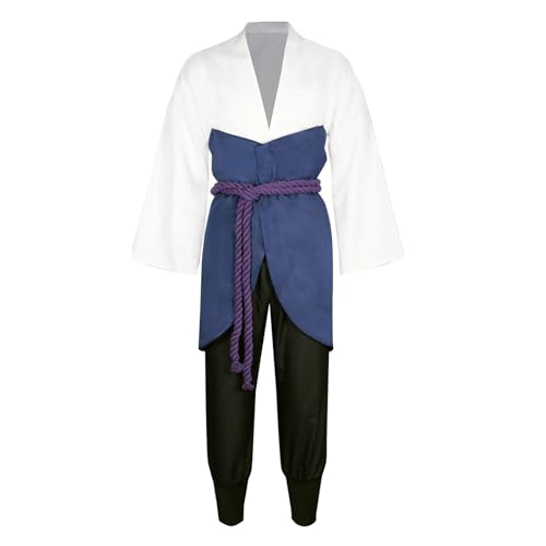 Anime Cosplay Costume Men Jacket Pant Outfits Halloween Party Suits (White,Small)