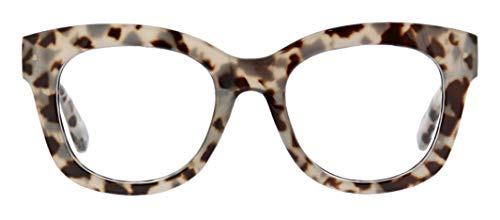 Peepers by PeeperSpecs Oprah's Favorite Women's Center Stage Oversized Blue Light Blocking Reading Glasses - Gray Tortoise +2.00