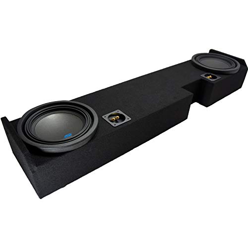 American Sound Connection Compatible with 2001-2014 Ford F250 F350 Super Cab Alpine S-W10D2 Type S Car Audio Subwoofers Custom Dual 10" Sub Box Enclosure