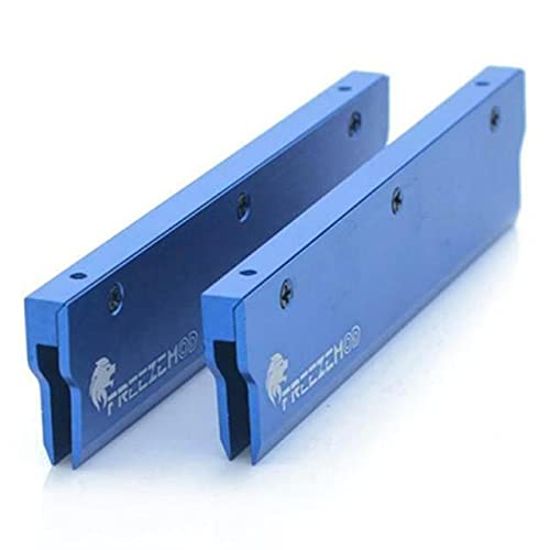 Connectors 2pcs FREEZEMOD Memory Vest Set MEO-PM0AB Computer Memory Heatsink Cooler Shell Aluminum Alloy Water Cooling Down RAM Vest - (US, Color: Blue)