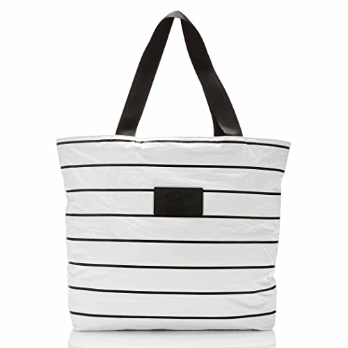 ALOHA Collection Pinstripe Day Tripper Tote | Lightweight, Packable, and Splash-Proof Beach Tote Bag | Easy to Clean