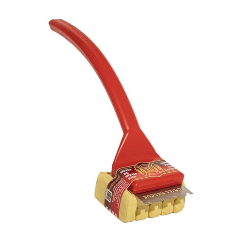 Grill Rescue BBQ Replaceable Scraper Cleaning Head, Bristle Free - Durable and Unique Scraper Tools for Cast Iron or Stainless-Steel Grates, Barbecue Cleaner (Grill Grate Brush with Scraper)