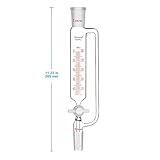 stonylab Pressure Equalizing Graduated Addition Funnel, Borosilicate Glass Dropping Funnel 24/40 Joint 50 ml with PTFE Stopcock for Laboratory (50 ml)