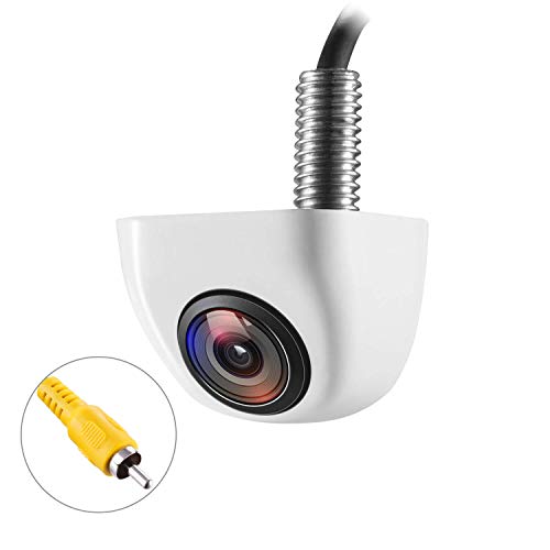 NATIKA White Backup/Front View Camera - IP69K Waterproof, Great Night Vision, HD and Super Wide Angle, Metal OEM Style Reverse Rear View Backup Camera for Cars, Trucks, SUVs, RVs, Vans