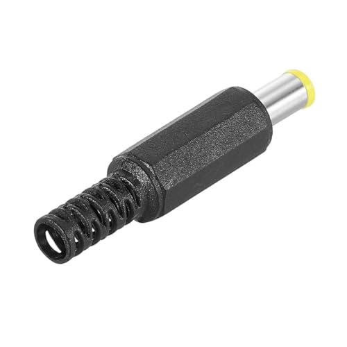 RUITEXUN DC 5.0x3.0mm Male Plug Power Supply Connector, DC 5.0mm x 3.0mm Male DIY DC Barrel Power Plug Solder DIY Connector Adapter