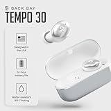 Tempo 30 Wireless Earbuds for Small Ears - Award-Winning Sound, Sweatproof Bluetooth Earbuds, Comfortable Bluetooth Ear Buds for Women, Silver Earphones Small Ear Canals, Long Battery Headphones