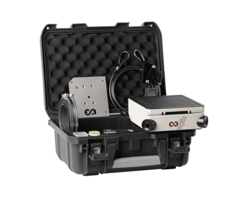 Enlaps Pack Tikee 4 with Hard case - 12MP 6K Autonomous Timelapse Camera and Accessories, 220° Panoramic Angle, Solar Panel, 4G/LTE WiFi, Remote Monitoring, Weatherproof IP66, Ideal for Construction