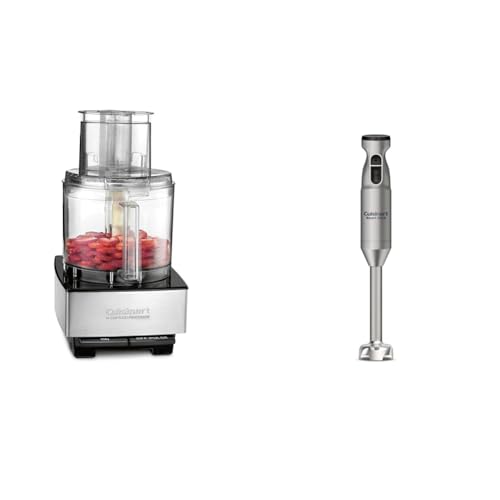 Cuisinart Food Processor 14-Cup Vegetable Chopper for Mincing, Dicing, Shredding, Puree & Hand Blender, Smart Stick 2-Speed Hand Blender- Powerful