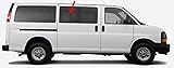 Movable Privacy Passenger Right Side Rear Sliding Cargo Door Window Door Glass Compatible with Chevrolet Express 2003-2023/GMC Savana 2003-2024 Models