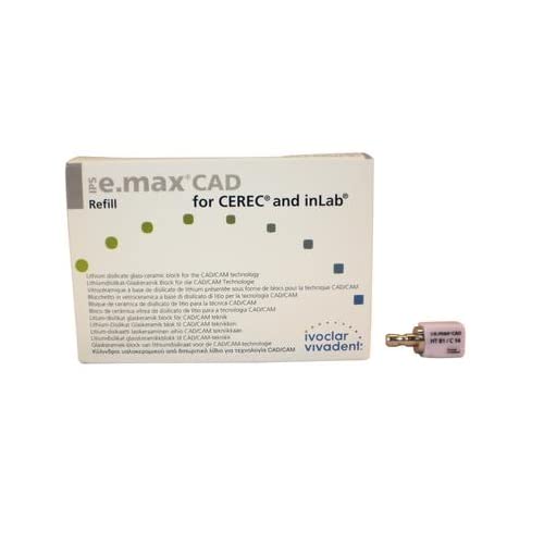 Ivoclar Vivadent 626412 IPS e.max CAD CEREC Blocks InLab HT B1 C14 5/Pk