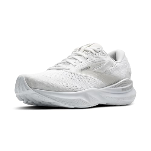Brooks Women’s Adrenaline GTS 24 Supportive Running Shoe - White/Oyster/Alloy - 8.5 Medium