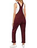 LookbookStore Womens Baggy Overalls Women'S Summer Clothes Holiday Party Outfits for Women Women'S Western Clothing Clothes Trendy Tawny Port Size Large Fits Size 12 / Size 14