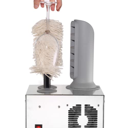Blesk Wine Glass Polisher - Wine Glass Polisher Machine - High Powered Heater & Microfiber Brushes - for Restaurants, Bars and Wine Enthusiasts.