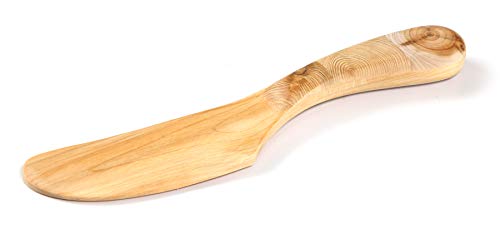 Nordic Art Store Handmade Eco-Friendly Natural Wooden Butter Knife from Juniper wood with mosaic handle