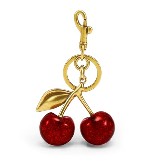 FASTFAIRY Keychain Cherry Bag Charms Purse: Key Chains Women Cute - Car keyrings leather handbags - Fashion enthusiasts