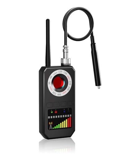 Hidden Camera detectors, Bug Detector & Camera Finder, rf Detector,GPS Tracker Detector,Listening Device Detector in Travel, Hotel,car to Protect Privacy and Safety at All Times（Black）