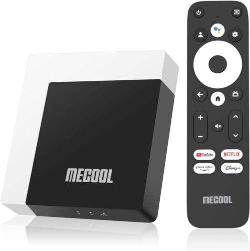Android TV Box 11.0, MECOOL KM7 Plus Smart TV Box 4K HDR 2GB 16GB Support 2.4G/5.0G/BT 5.0/AV1, Google TV with Amlogic S905Y4 Netflix Google Assistant Dolby Atmos
