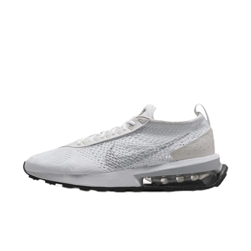 Nike Air Max Flyknit Racer Women's Shoes (DM9073-100, White/Platinum Tint/Black/Pure Platinum) Size 9