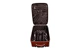 SEMMS LUXURY LEATHER LUGGAGE SET (28"/24"/20") LIGHT BROWN