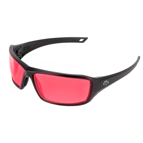 Walker's IKON Forge Full Frame Shooting Glasses | Impact-Resistant Non-Slip Frame Hunting Shooting Eyesight Protection Glasses, Microfiber Lens Cloth & Carry Case Included, Rose