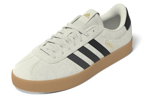 adidas Women's VL Court 3.0 Sneaker, Off White/Grey/Gold Metallic, 8