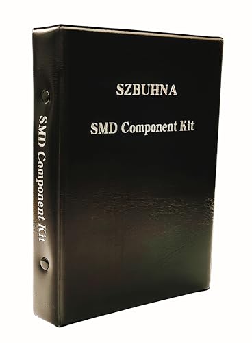 0402+0603+0805+1206 SMD Capacitor Resistor LED Assortment Kit All Packages Mixed in One Sample Book 10pF-10uF/22uF 0-1M Ohm 1% Tolerance Four Colors