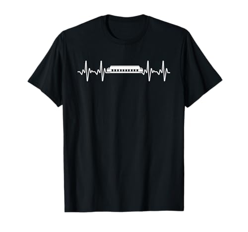 Harmonica Art For Men Women Harmonica Player Blues Music Gag T-Shirt