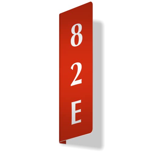 SmartSign Large Warehouse Aisle Sign - Custom, 4 x 11.5 inch, 2-Sided L-Shaped Engraved Markers for Racks/Shelves/Walls/Corridors, ABS Plastic, Pre-drilled Holes, Choose Color, Made in USA