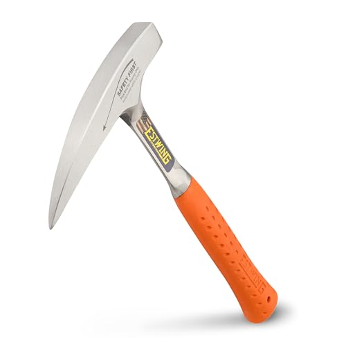 ESTWING Rock Pick - 22 Oz Geology Hammer with Pointed Tip & Shock Reduction Grip - EO-22P