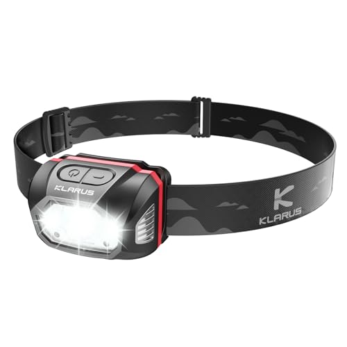klarus HM1 IPX6 Waterproof Rechargeable Headlamp with Motion Sensor, 70 Hours Long Battery Life, Full Charge in 2.5 Hours, 440 Lumens Consistent Output, Shock and Drop Resistant