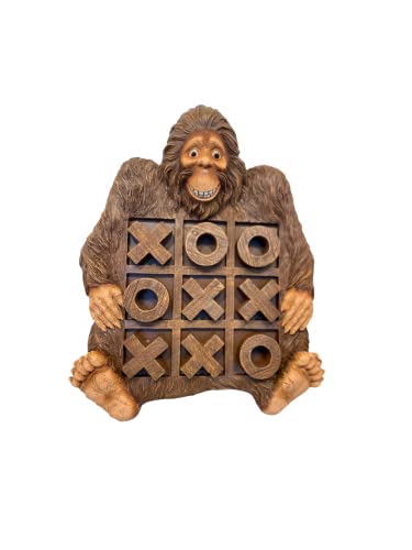 Pine Ridge Bigfoot Tic Tac Toe - Indoor Outdoor Game, Rustic Cabin Board Games, Coffee Table Decor