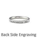 Beautifully Broken - Stainless Steel Band Ring, Inspirational Motivational Custom Personalized Ring, Encouragement Gift for Sorority Sisters Friends, Her Birthday, Anniversary Valentines Christmas