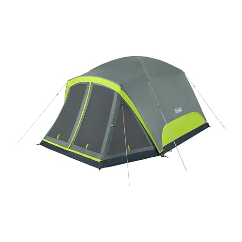 Coleman Skydome Tent with Screen Room & 5-Minute Setup, Weatherproof 4/6/8 Person Tent with Screened Porch, Included Rainfly & Carry Bag, Made of PFAS-Free Materials