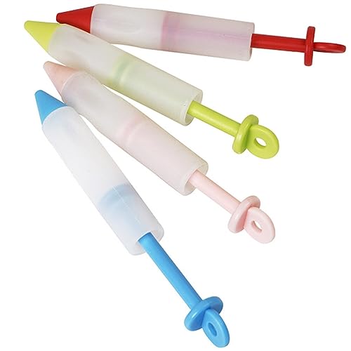 BESTonZON 4pcs Cake Decorating Pens Squeeze Cream Pens for Baking Easy to Use Pastry Writing Tools for Cookies and Desserts Detachable Design for Precise Filling