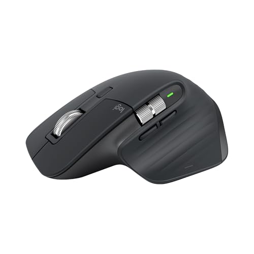 Logitech MX Master 3S Wireless Mouse, Ultra-fast Scrolling, Ergo, 8K DPI, Track on Glass, Quiet Clicks, USB-C, Bluetooth, Windows, Linux, Chrome - Graphite