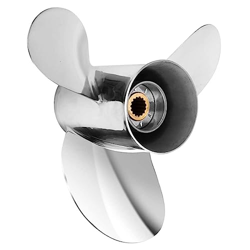 VIF 13 1/4 x 17 Boat Propeller for Yamaha Engines OEM Upgrade Stainless Steel Outboard Motors 60/70/75/80/85/90/100/115 HP 15 Tooth, RH,14p 15p 17p 19p 21p (13 1/4 x 17)