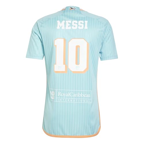 adidas Inter Miami Men's Lionel Messi #10 2024 Archive Alternate Aqua Jersey - JE6078 - IMCF 3 JSY N (US, Alpha, Medium, Regular, Regular, Aqua)