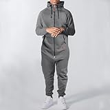 Mens Coveralls for Work Mens Adult Suit Men's Tracksuits Onesie for Men Coveralls Clothing Shop Online Store Grey