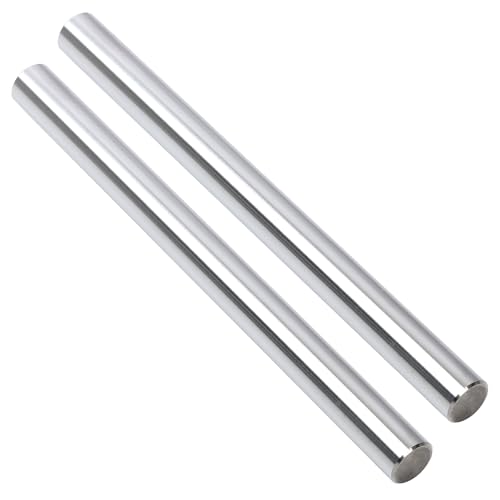 CtopoGo 10mm x 400mm (0.394 x 15.75 inch) Linear Motion Rods Shaft (Pack of 2)- Case-Hardened Chrome Linear Rails Guide for 3D Printers, CNC, Robotics & DIY - Metric h8 Tolerance