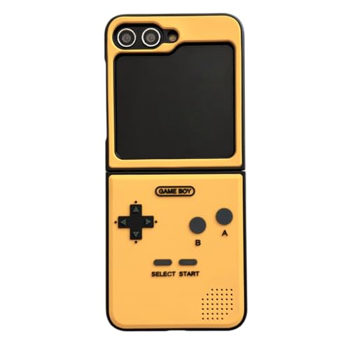 NiceKing for Samsung Galaxy Z Flip 6 Case Hard Plastic Frame Silicone Shockproof Cover for Samsung ZFlip6 2024 Yellow