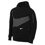 Nike Therma-FIT Men's Pullover Fitness Hoodie (Large, Black/Black/Charcoal Heather/White)